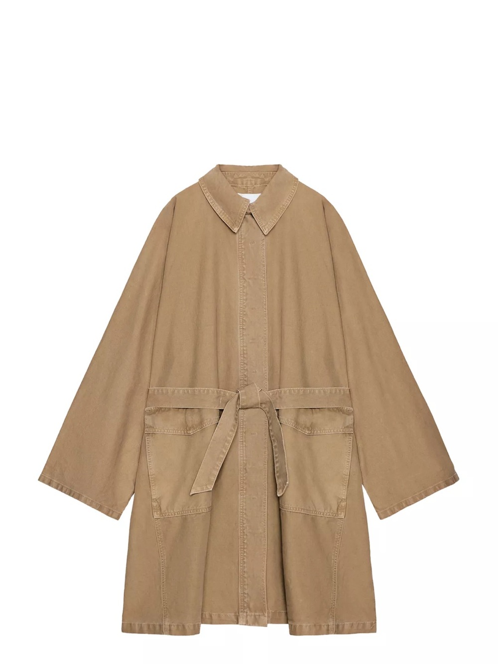 Zara Tan Belted Trench Coat
